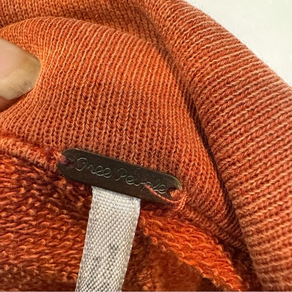 Free People Women’s Ruffle Moto Sweater Jacket Knit Double Breasted Sz S/P - Picture 8 of 13